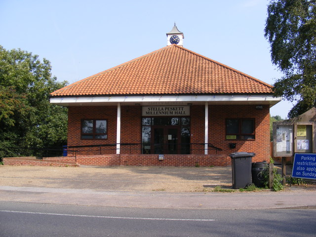 Outside view of the front of the Stella Peskett Millennium Hall in Southwold